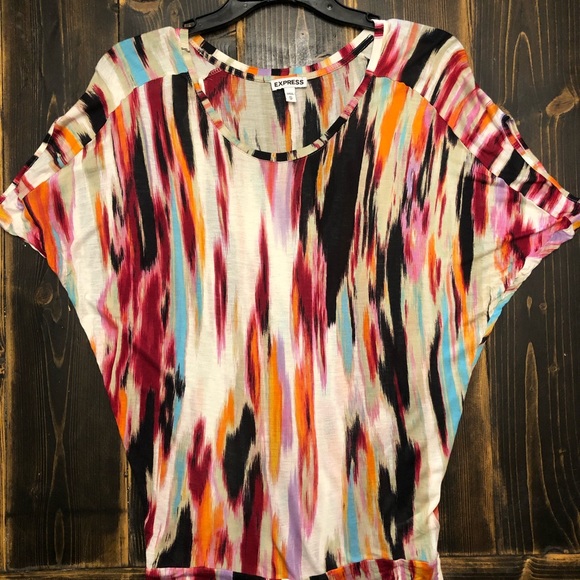 NWOT Express Bright & Beautiful Dolman Top SZ XS - Picture 5 of 5